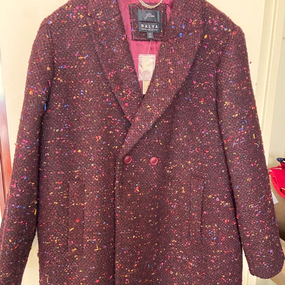 NWT JCREW Italian Boucle Speckled coat